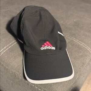 Adidas Black Hat with Pink Emblem